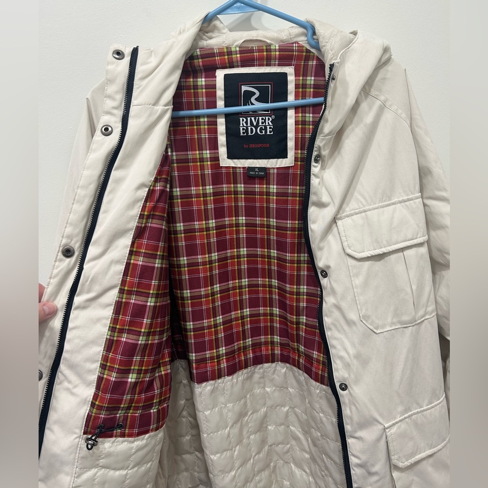 River Edge Jacket Size XL Ivory White By Zeroxposur Women’s Plaid Vintage - Picture 2 of 9